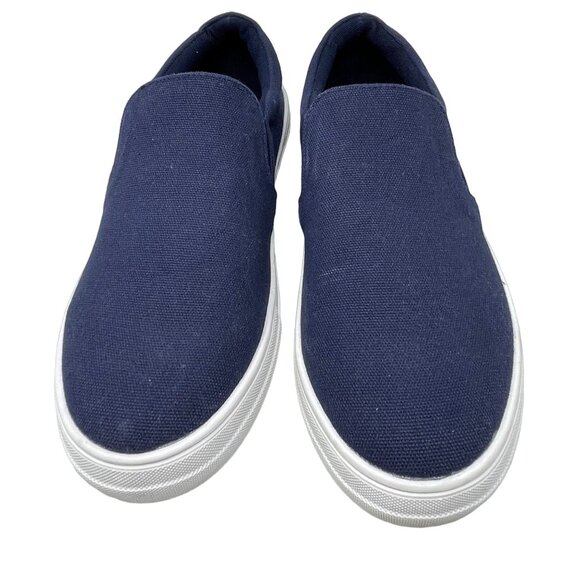 Coconuts by Matisse ShoesSize 9.5 Harry Sneakers Slip On Navy Textile Shoes NEW - Picture 2 of 8